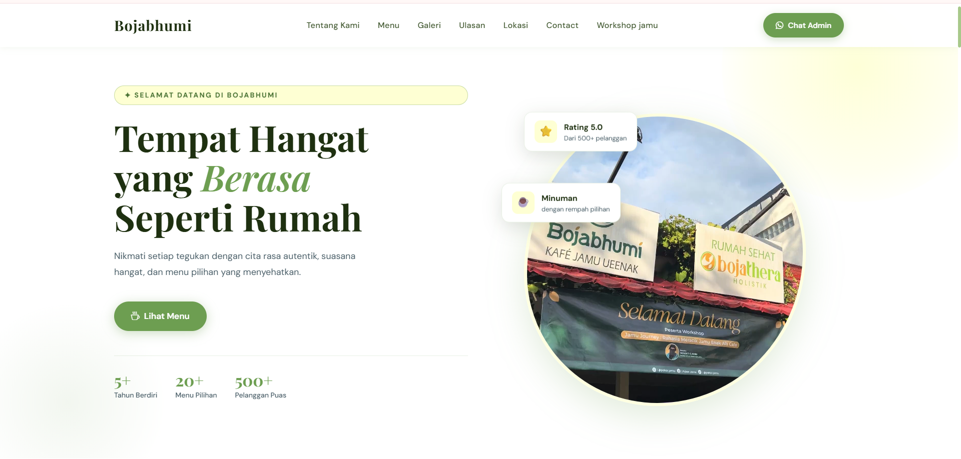 Bojabhumi Cafe - Company Profile Website